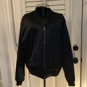 American Eagle Outfitters Midnight Black Bomber Jacket